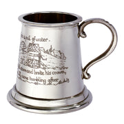 Quarter Pint Mug Jack and Jill Christening Gift Pewter Tankard Scroll Handle