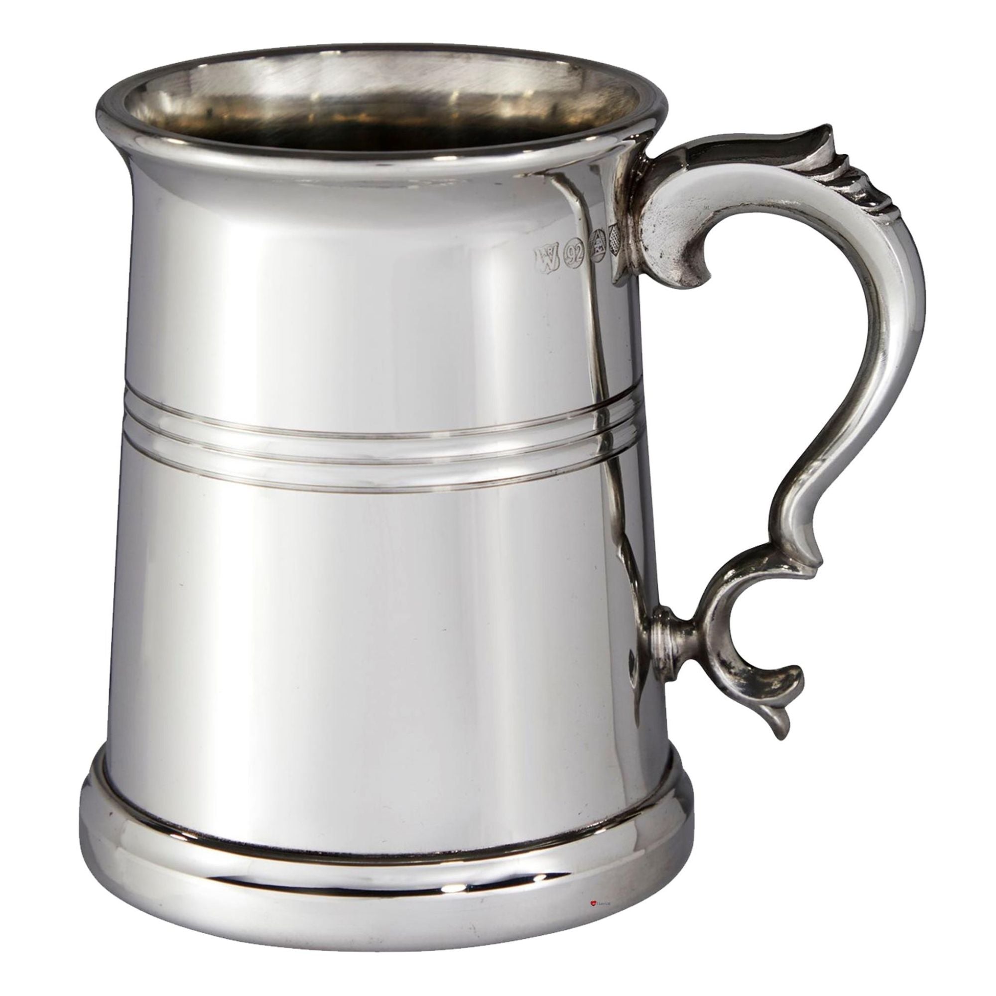Pewter Heavy Tankard 1 Pint Vanguard Flared Rim Deep Lined Perfect for Engraving