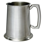 Pewter Tankard 1 Pint Plain Satin Square Handle Perfect for Engraving