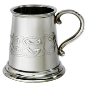 Child's Quarter Pint Christening Mug Pewter Tankard Handle Perfect for Engraving