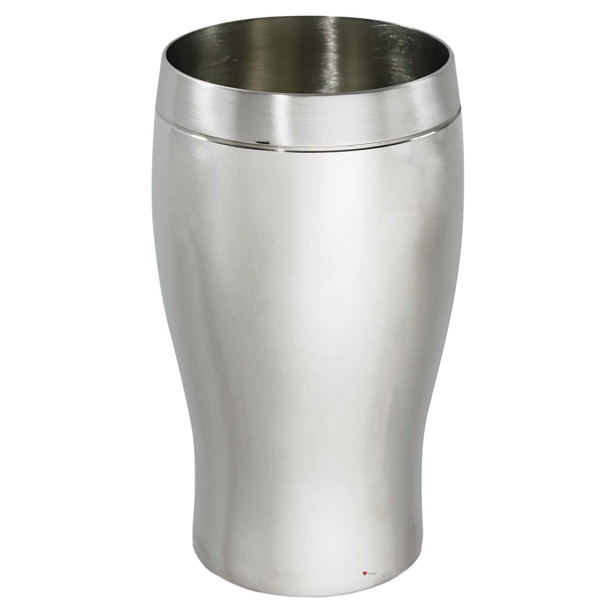 Pewter Beaker 1 Pint Tulip Shaped Polished with Satin Rim Perfect for Engraving