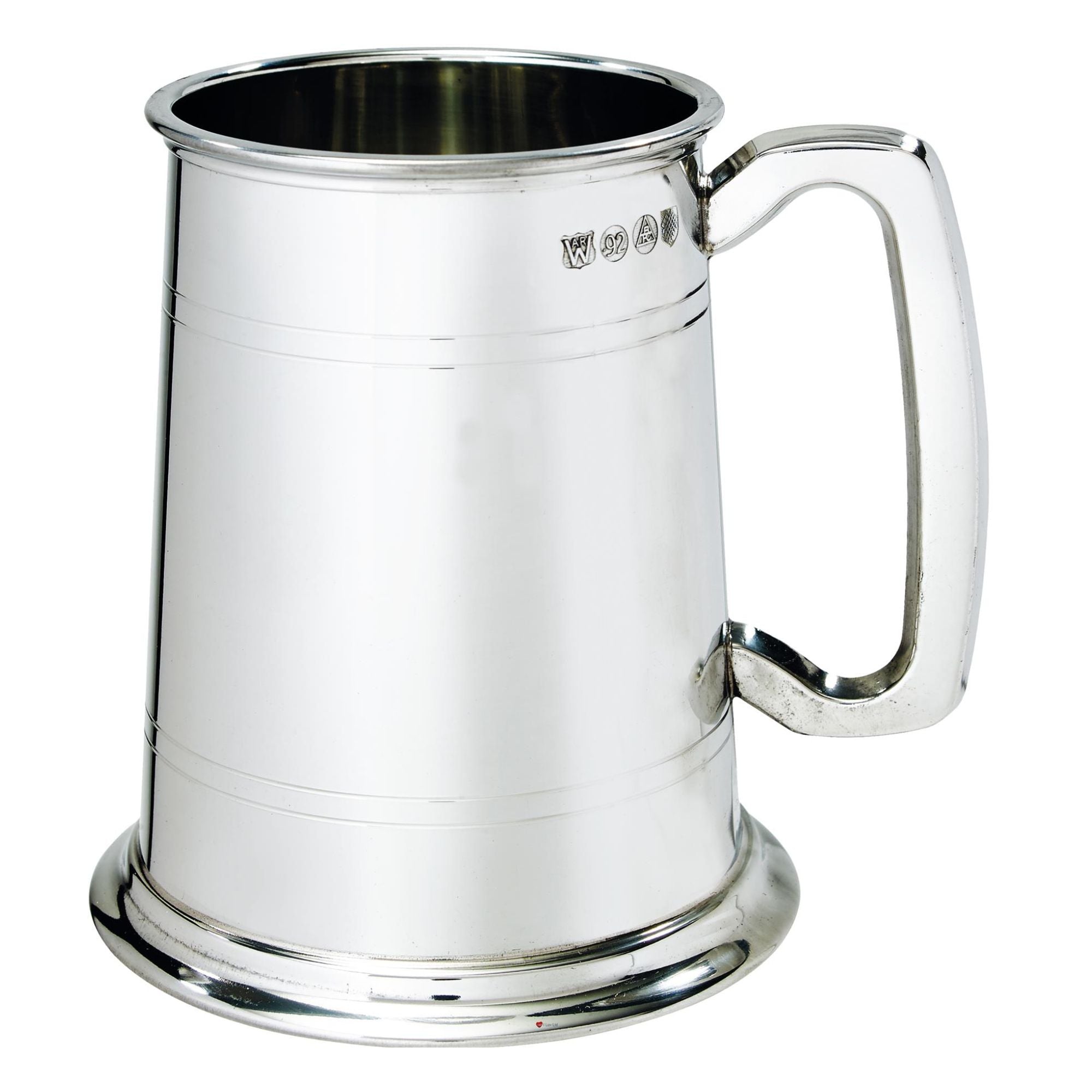 Pewter Tankard 1 Pint Double Lines and Feature Touchmark Perfect for Engraving