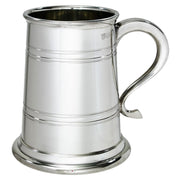 Pewter Tankard 1 Pint Heeley Style Lines and Swan Handle Perfect for Engraving