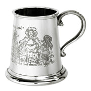 Quarter Pint Mug Baa Black Sheep Christening Gift Pewter Tankard Scroll Handle
