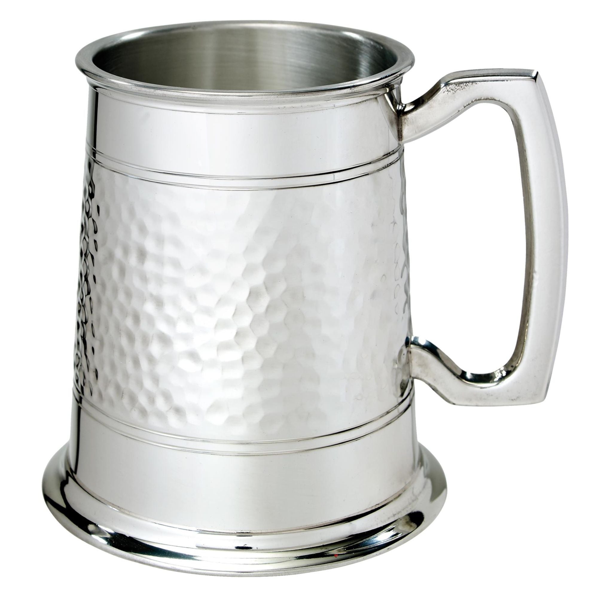 Pewter Tankard 1 Pint Double Lined Antique Style Handle Perfect for Engraving