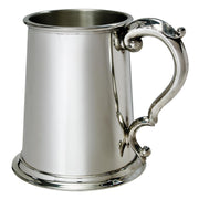 Pewter Tankard 1 Pint Plain Tapered Antique Style Handle Perfect for Engraving