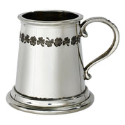 Quarter Pint Baby Christening Mug Irish Shamrock Handle Perfect for Engraving