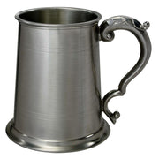 1 Pint Tankard Antique Pewter Double Lined Scroll Handle Perfect for Engraving