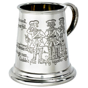 Quarter Pint Mug Humpty Dumpty Christening Gift Pewter Tankard Scroll Handle