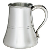Pewter Ships Tankard 1 Pint Broad Base and Swan Handle Perfect for Engraving