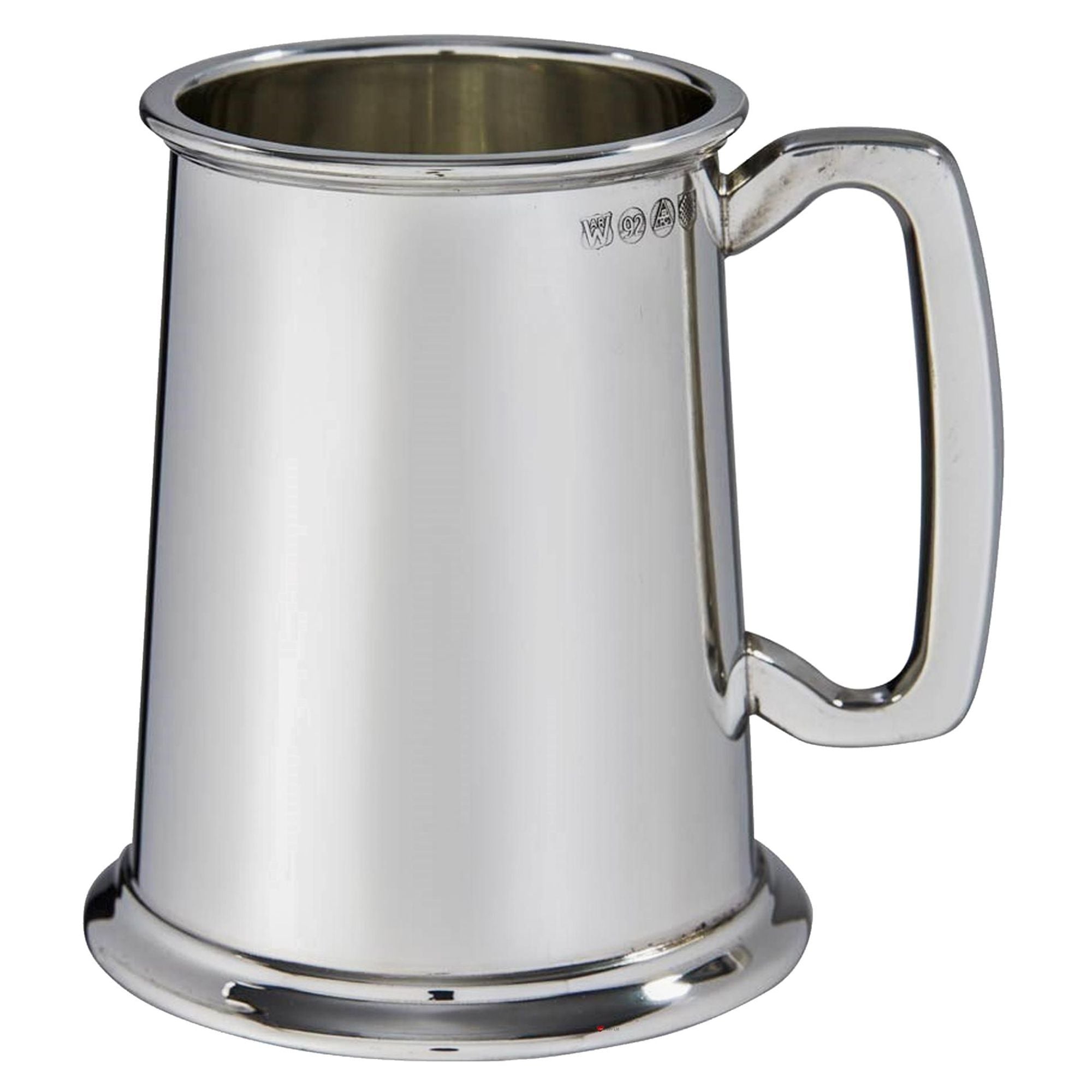 1 Pint Pewter Superior Plain Tankard Square Handle Perfect for Engraving