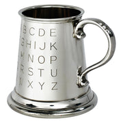Pewter Tutor Tankard Quarter Pint Baby Christening Mug Perfect for Engraving