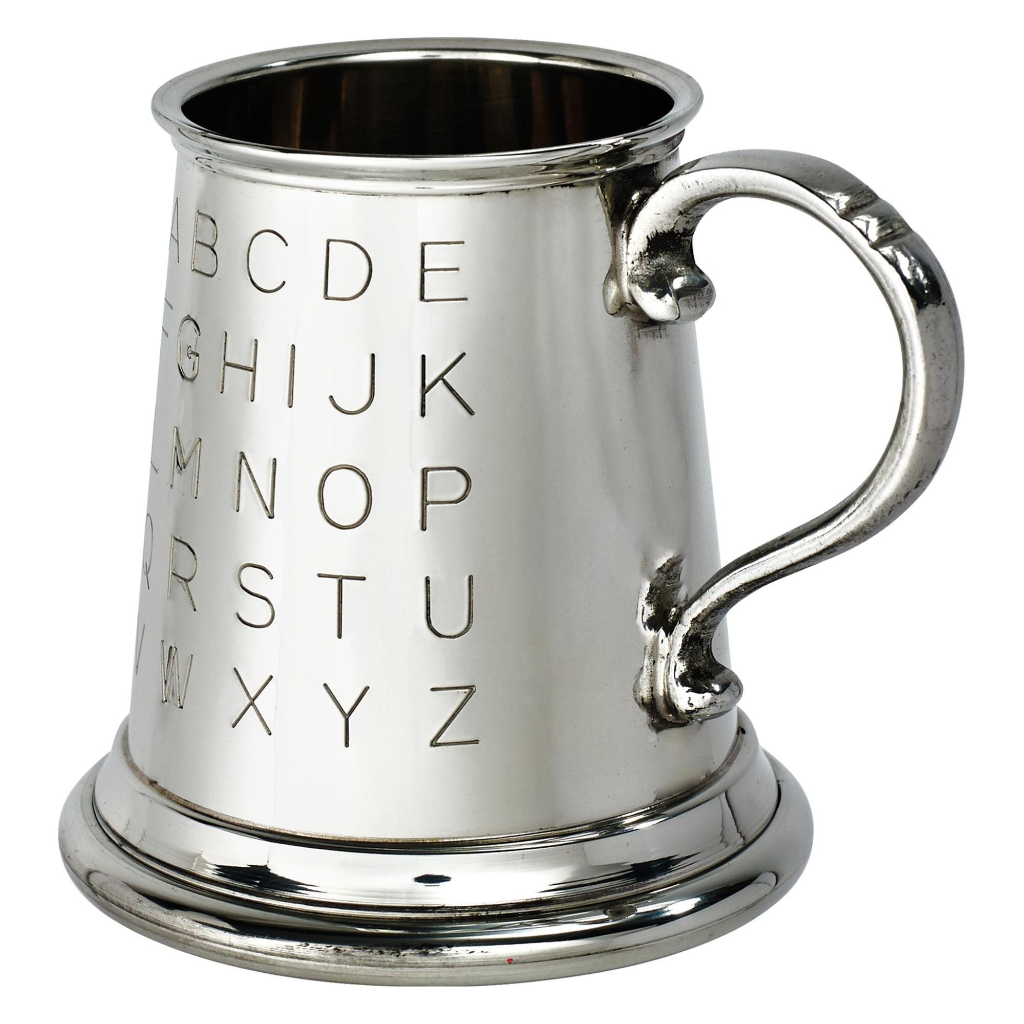 Pewter Tutor Tankard Quarter Pint Baby Christening Mug Perfect for Engraving