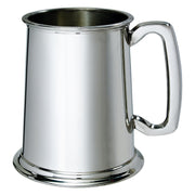 Pewter Tankard 1 Pint Plain Tapered with Square Handle Perfect for Engraving
