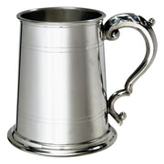 Pewter Tankard 1 Pint Plain Double Lines Antique Style Perfect for Engraving
