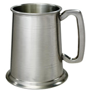 Pewter Tankard 1 Pint Plain Double Line Antique Handle Perfect for Engraving