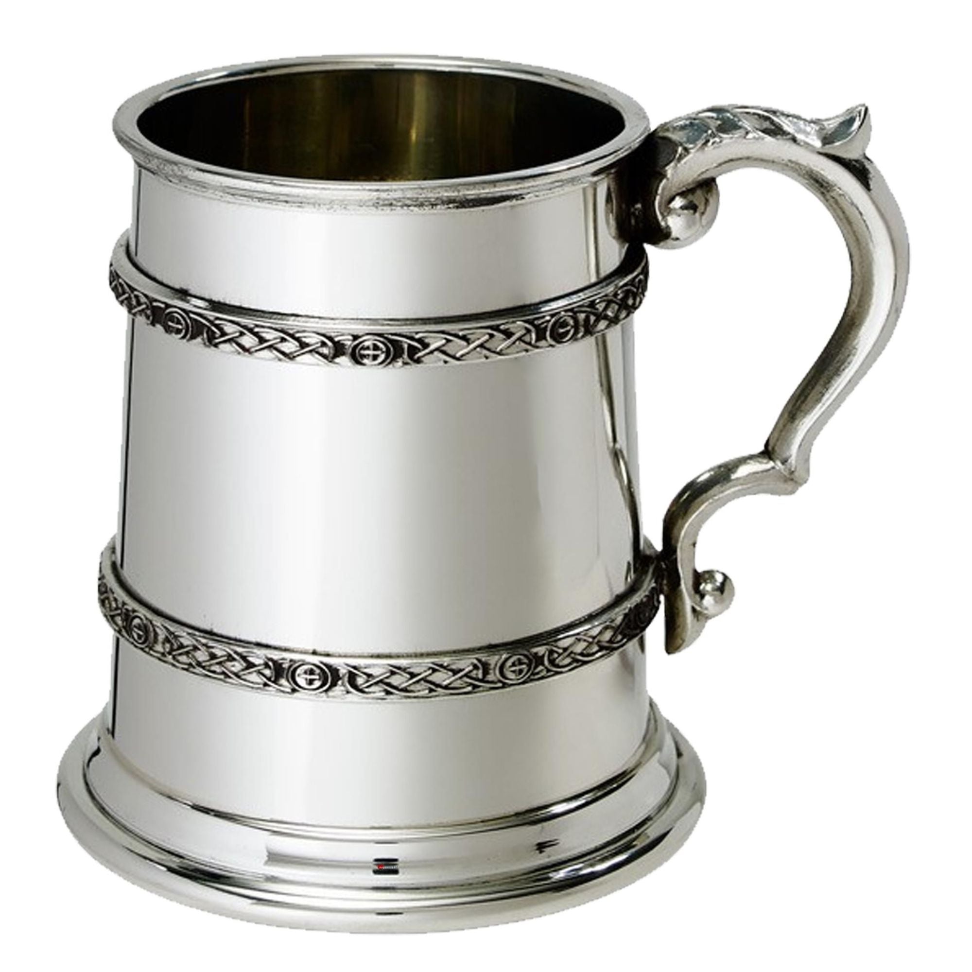 Tankard Half Pint Double Celtic Band Georgian Style Handle Perfect for Engraving