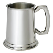 Tankard Half Pint Plain Body Square Handle Pewter Perfect for Engraving