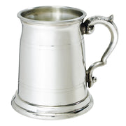 Half Pint Tankard Old London Double Line Handle Pewter Perfect for Engraving