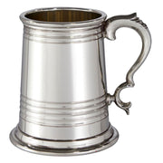 Pewter Extra Heavy Tankard 1 Pint Worcester Deeply Lined Perfect for Engraving