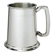 Pewter Beaker 1 Pint Tulip Polished with Satin Rim Tankard Perfect for Engraving