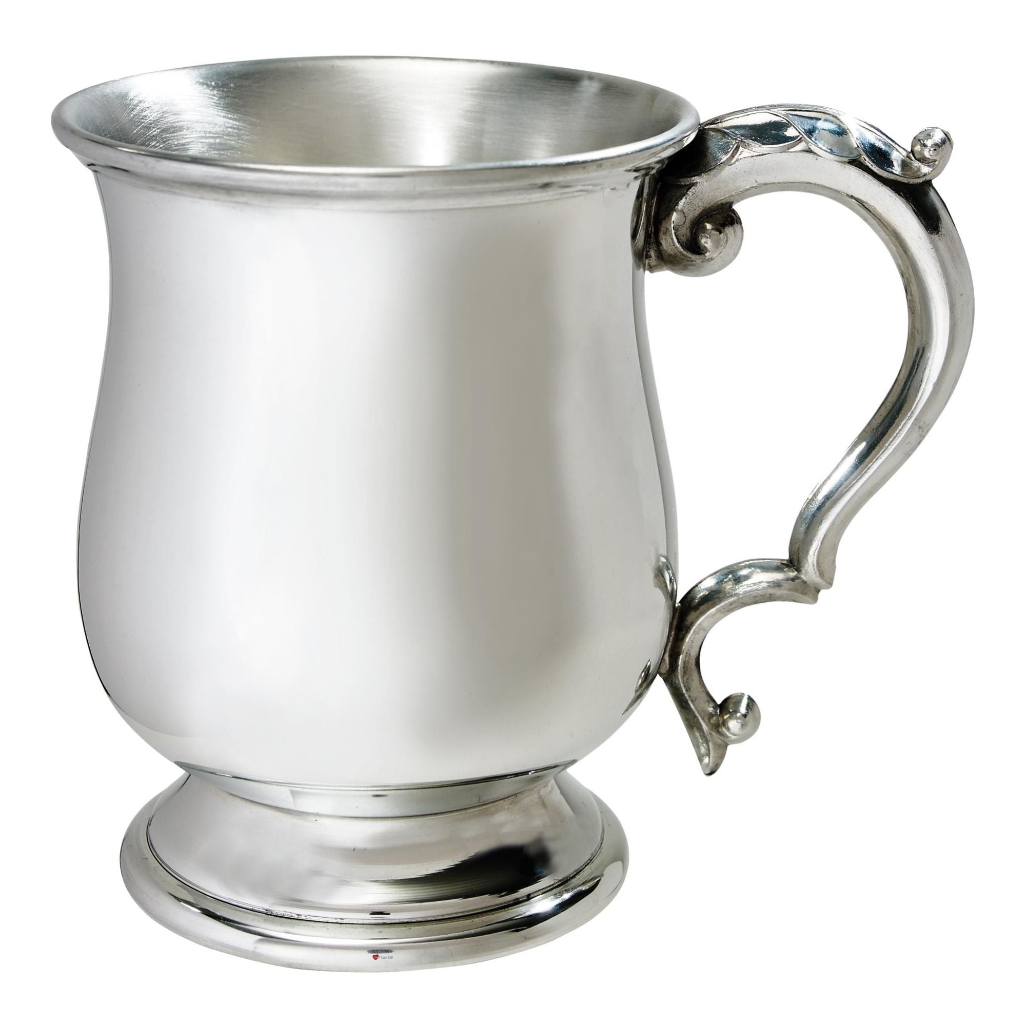Pewter Tankard 1 Pint Georgian Shaped Plain Polished Perfect for Engraving