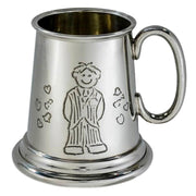 Quarter Pint Page Boy Wedding Tankard Pewter Perfect for Engraving