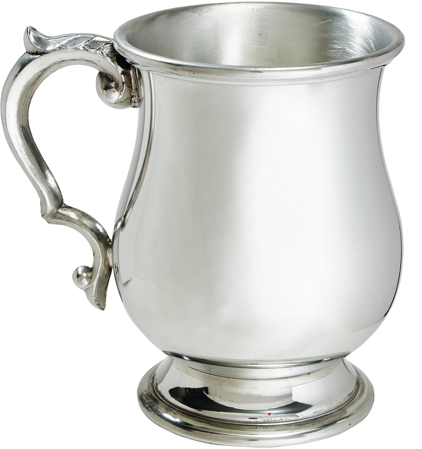 Half Pint Tankard Georgian Style Body Scroll Handle Pewter Perfect for Engraving