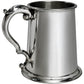 Pewter Tankard with Embossed Celtic Cross Scroll Handle Perfect for Engraving