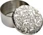 Small Pewter Trinket Box with Love Skull and Heart Design Perfect for Engraving