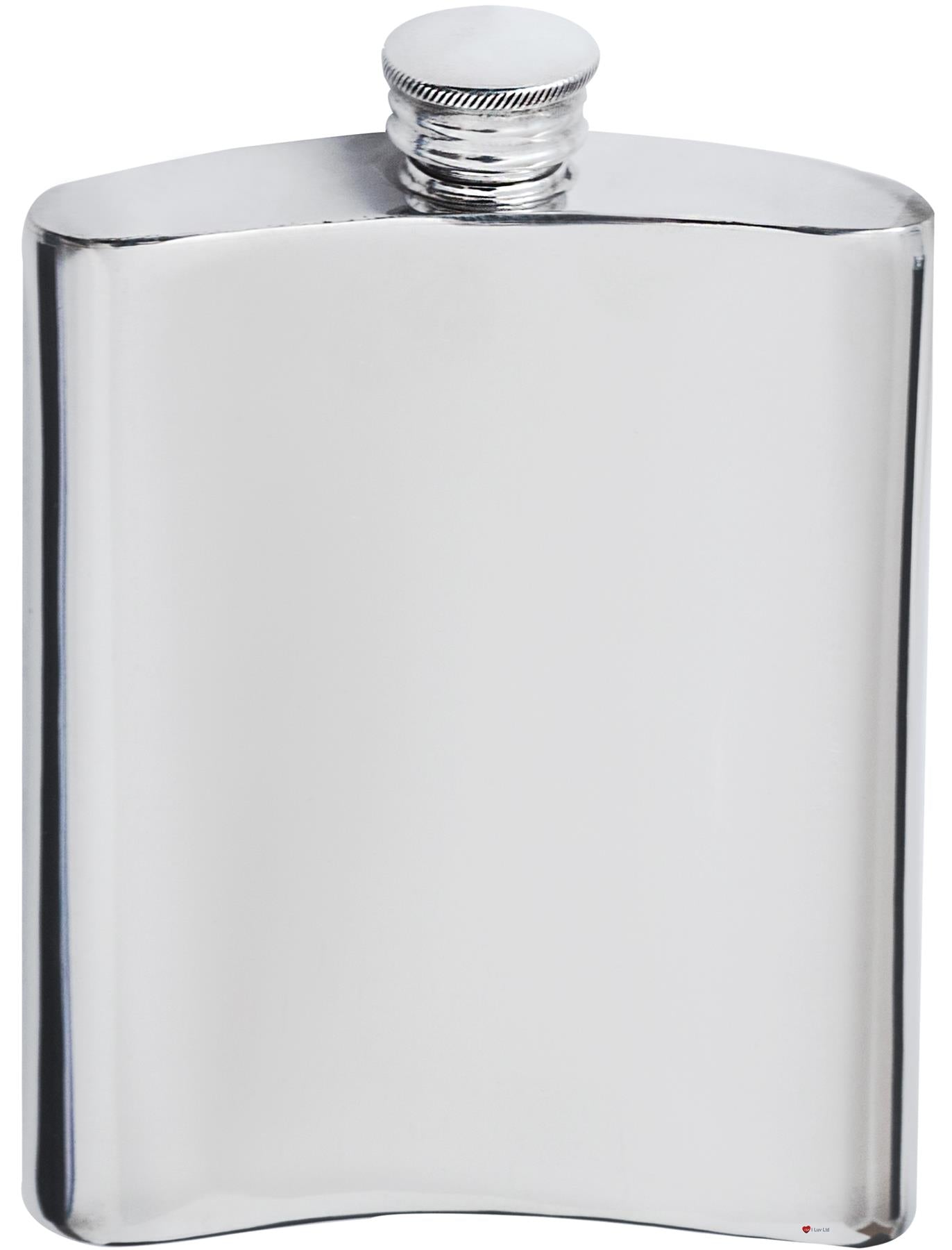 Large Sized 6oz Scottish Vertical Celtic Bands Kidney Flask