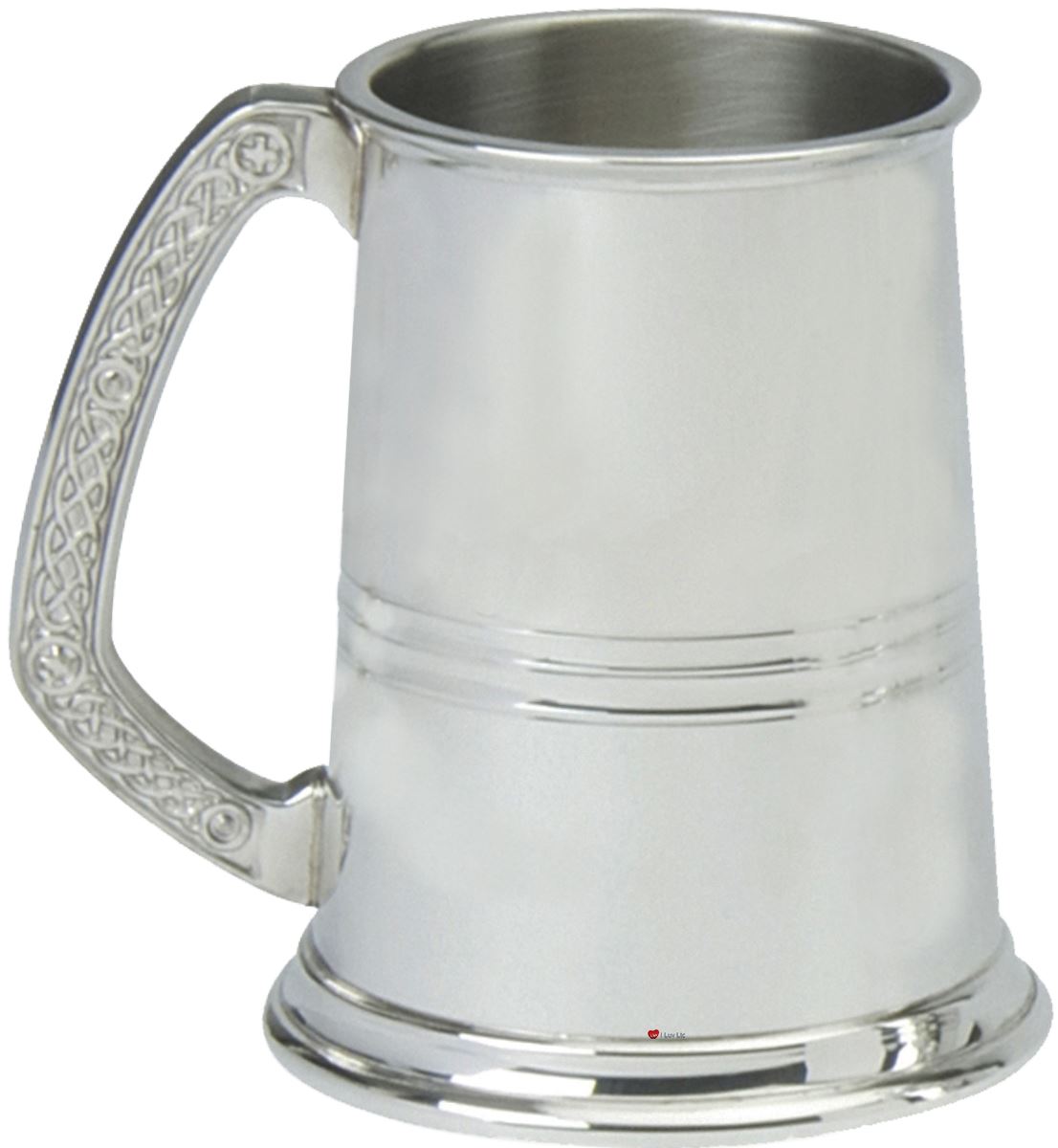 Mens Pewter Tankard 1pt Celtic Design Handle Engravable Ideal Gift