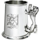 Pewter Tankard 1 Pint Union Jack and Lion Rampant Handle Perfect for Engraving