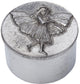 Child's Fairy Trinket Box in Pewter Fairy on Lid and Secret Flowers Inside