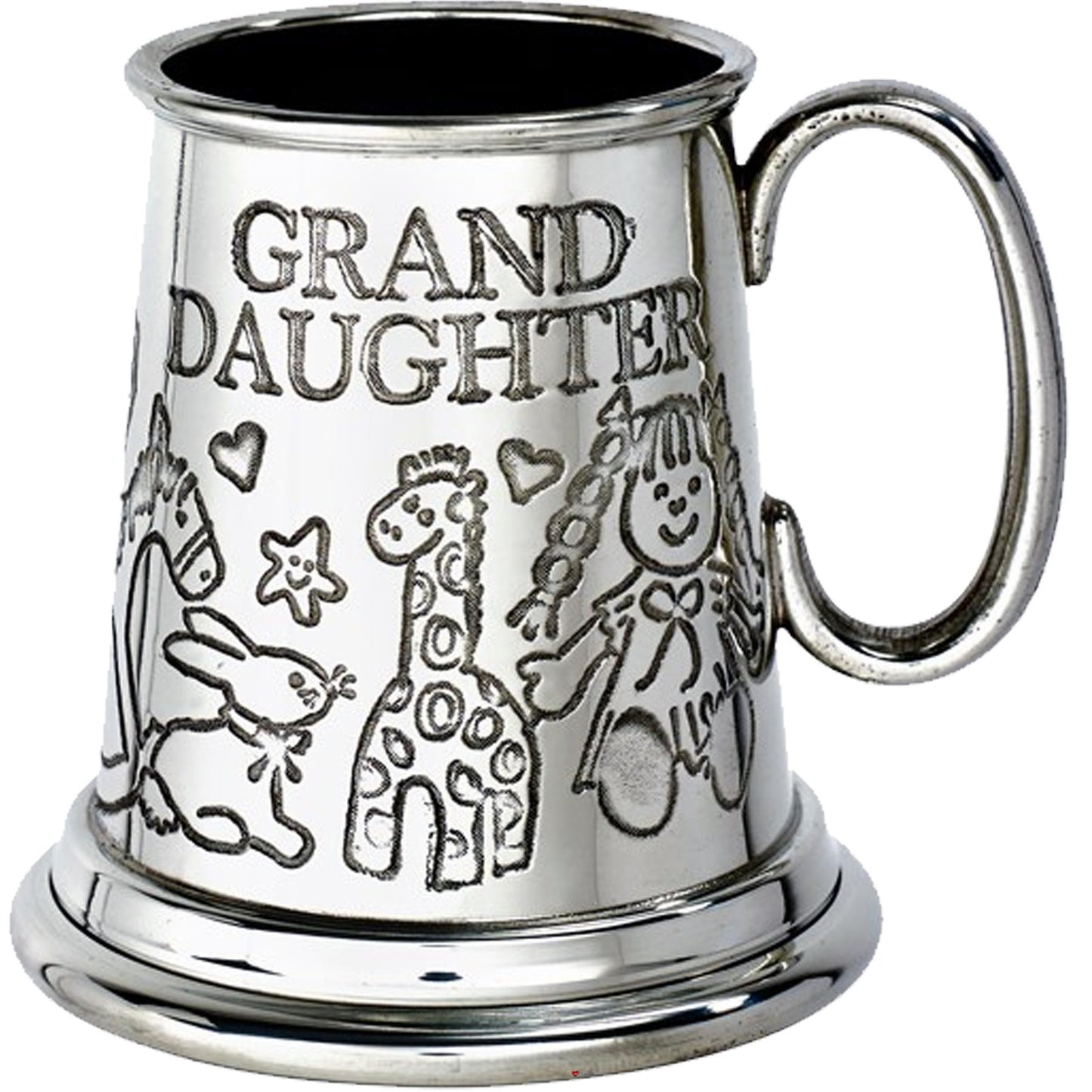 Quarter Pint Granddaughter Animal Toy Christening Tankard Perfect for Engraving