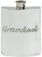 Embossed Grandad Hip Flask 6oz Kidney Shape Pewter Engravable On back Ideal Gift