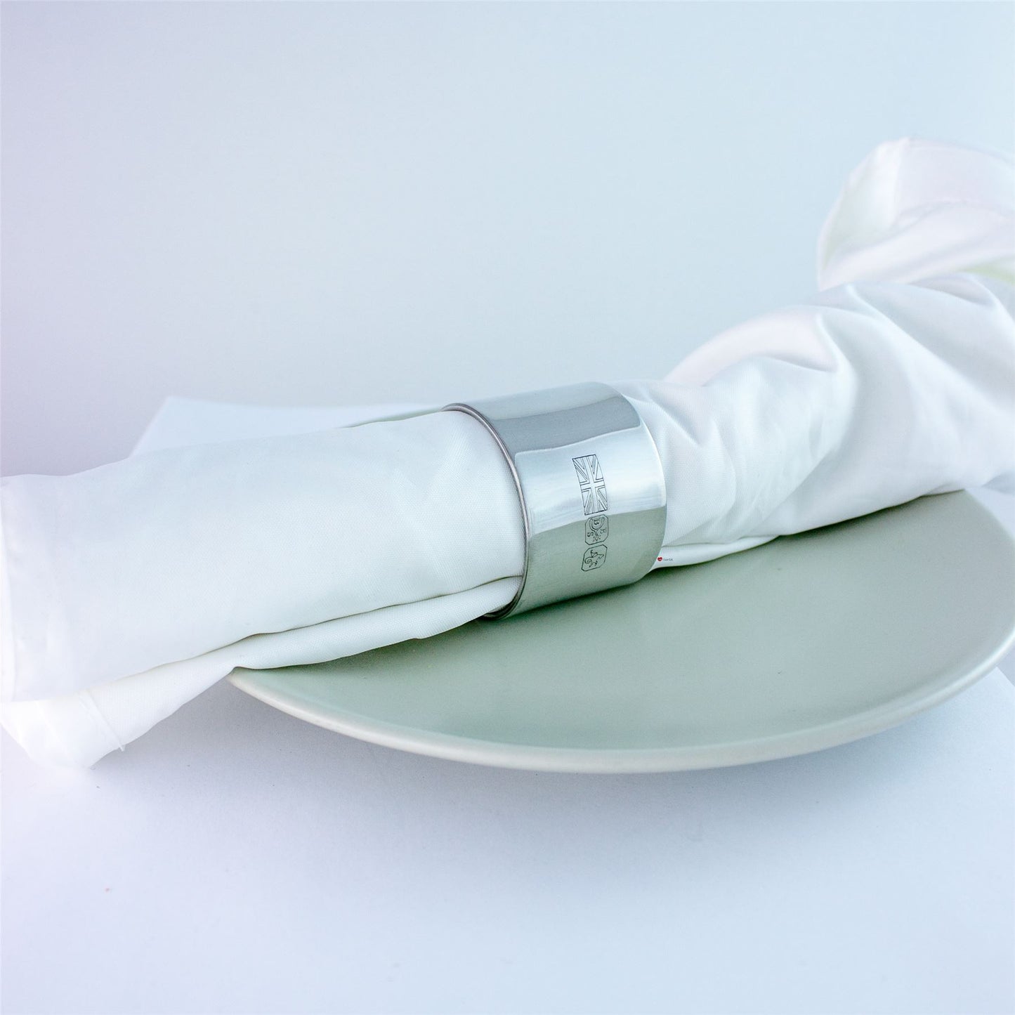 Pewter Napkin Ring Serviette Plain with Feature Touch Marks