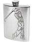 6oz Hip Flask Pewter with Golfer Driving Scene Bright Polished Finish Screw Top