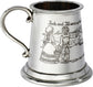 Quarter Pint Mug Jack and Jill Christening Gift Pewter Tankard Scroll Handle