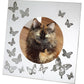 Pewter Single Photo Frame 4 x 4 Inch Butterfly Pattern Perfect for Engraving