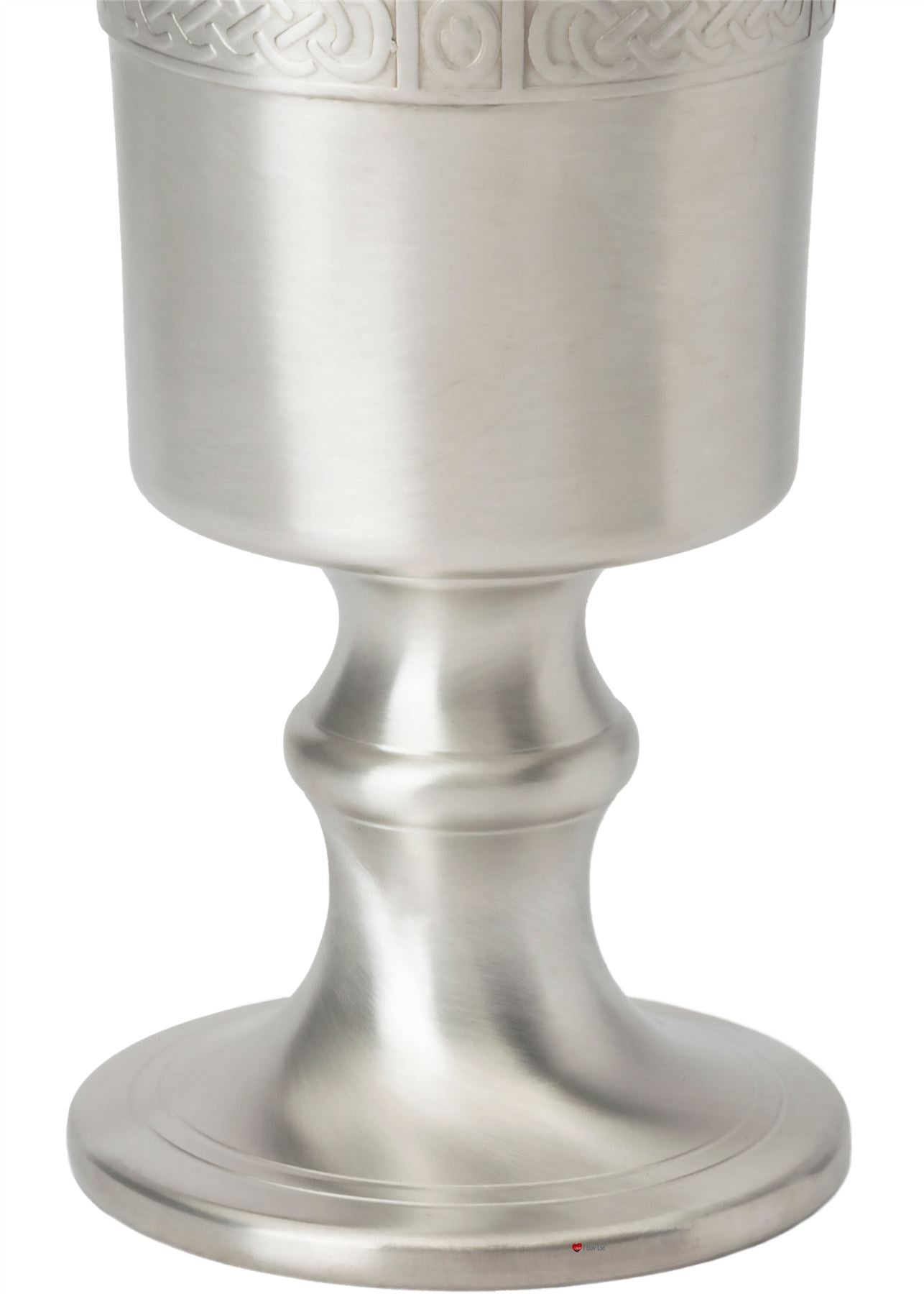 370ml Satin Finish Pewter Chalice with Celtic Banding Great Gift