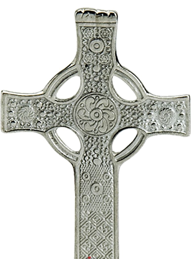 Crucifix Cross Scottish Celtic Iona Fine Pewter Free-standing 177mm