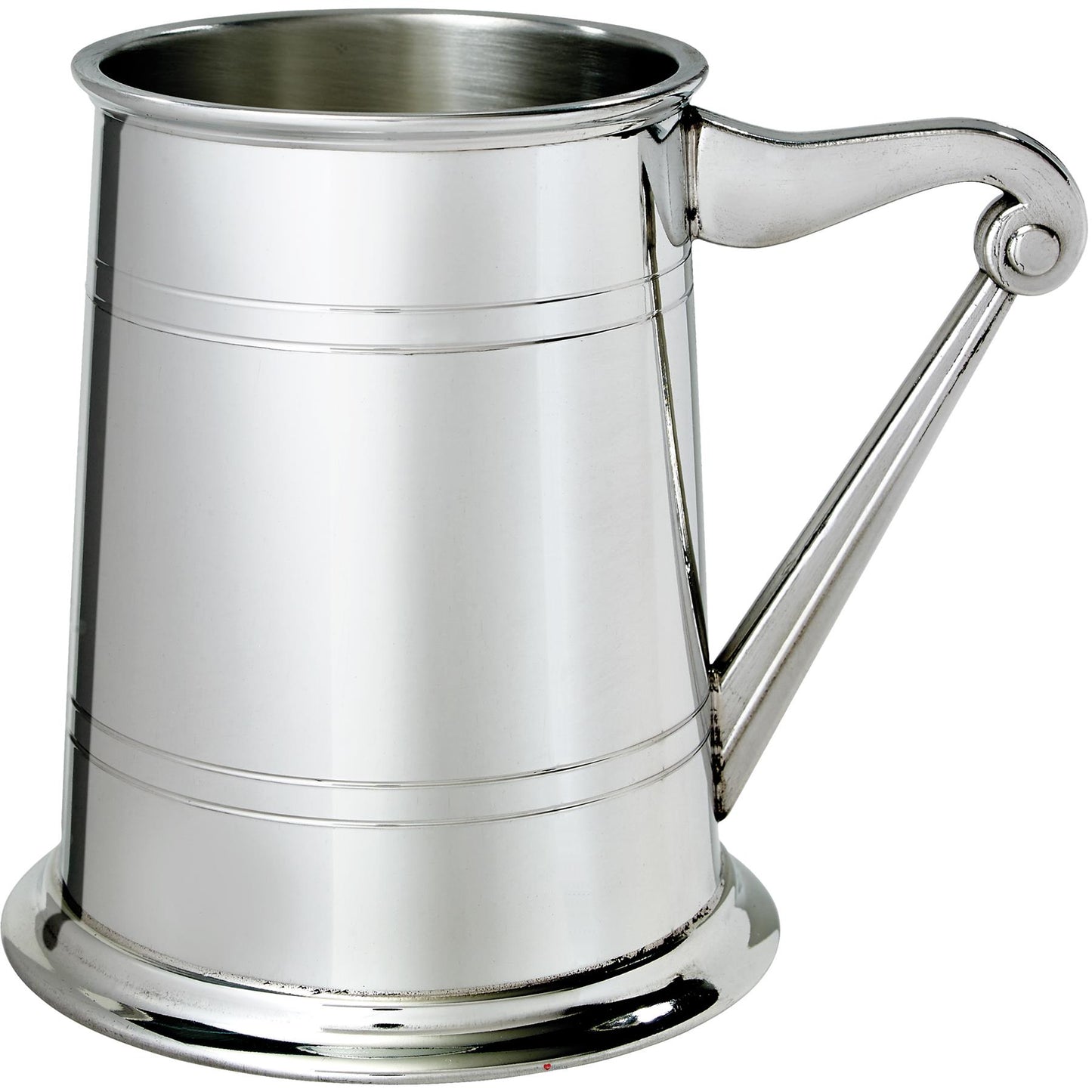 Pewter Tankard 1 Pint Plain Double Lined Irish Harp Handle Perfect for Engraving