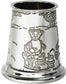 Quarter Pint Mug Teddy Bear Picnic Christening Gift Pewter Tankard Scroll Handle