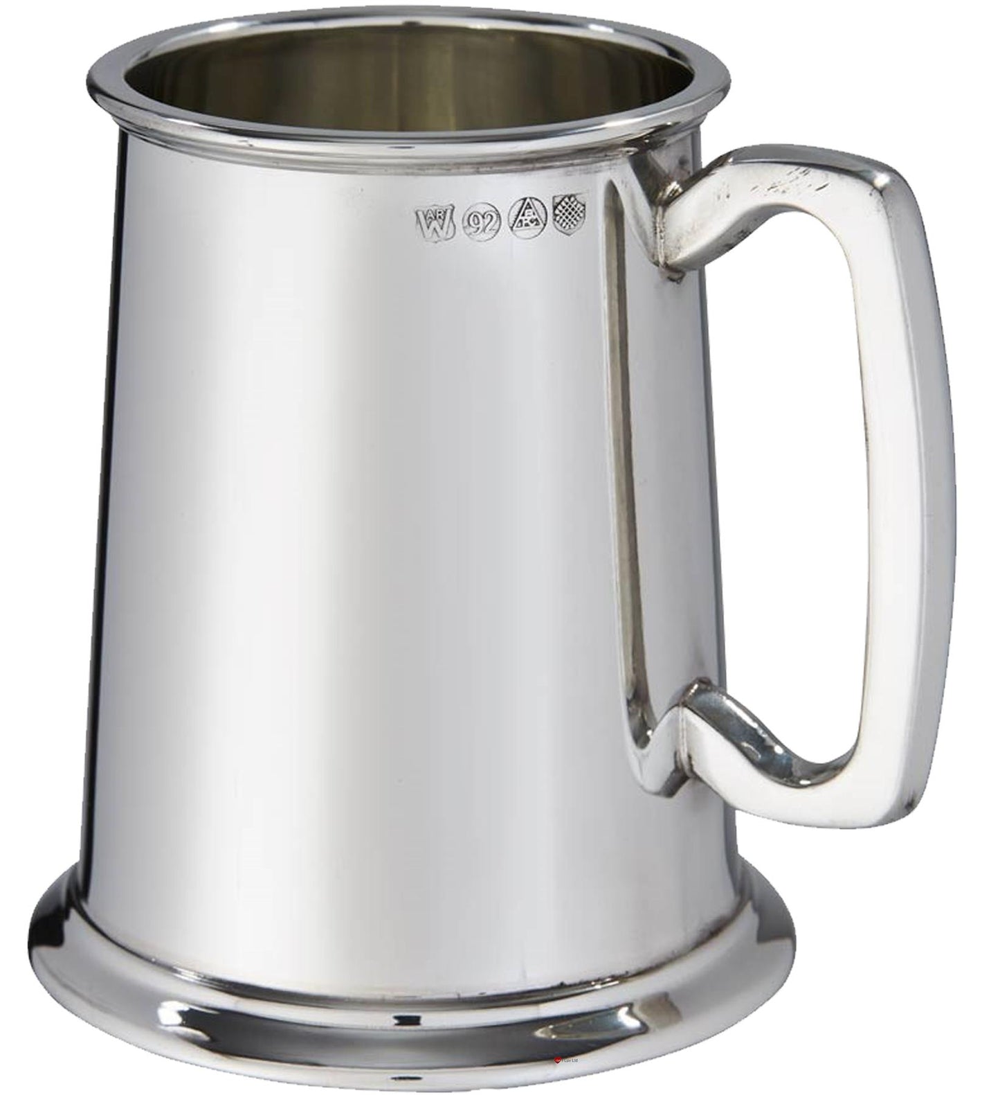 1 Pint Pewter Superior Plain Tankard Square Handle Perfect for Engraving