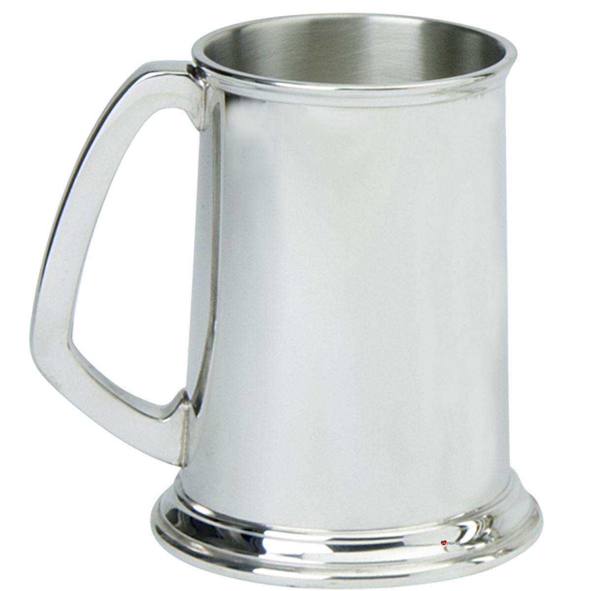 Pewter Tankard Handmade 1pt Plain Sheffield Shape Fine English Pewter