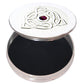 Trinket Boxes Pewter Round Celtic Trinity Amethyst Coloured Stone Lid 90mm 50mm