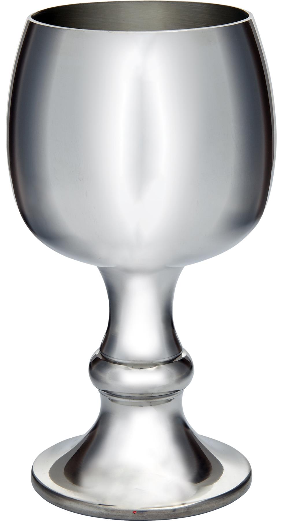 Tulip Shaped Goblet Pewter 300ml Bright Polished Finish Perfect for Engraving