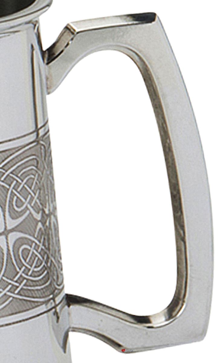 Pewter Tankard Handmade Embossed Celtic Band Wrap Ornate Handle Ideal Gift