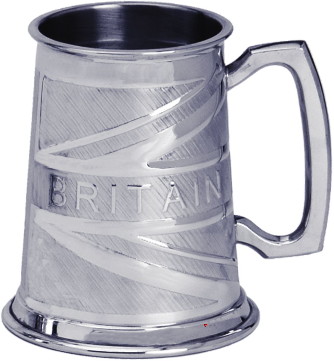 Pewter Tankard Handmade Britain Union Jack Flag Engraved Traditional Shape